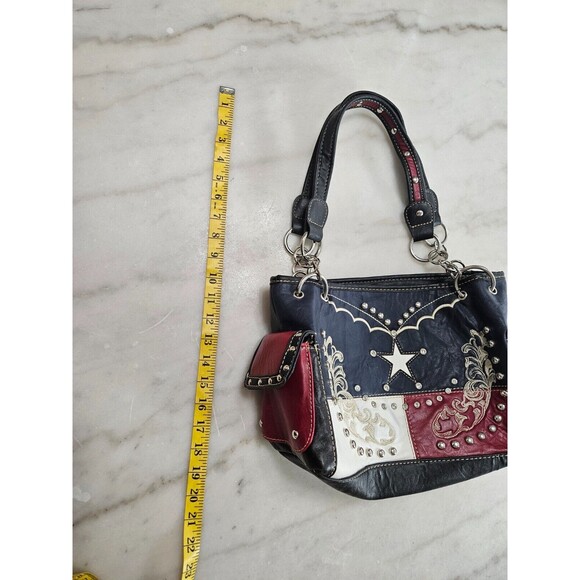 Montana West Lone Star Concealed Carry Flag Purse – Stylish Pocket Bag - Picture 8 of 8